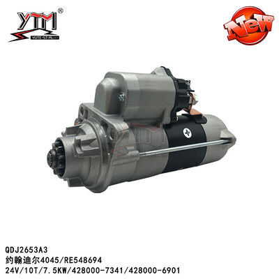 QDJ2653A3 arrancador 24V 10T 7.5KW para John Deere 4045 4280007341 4280006901