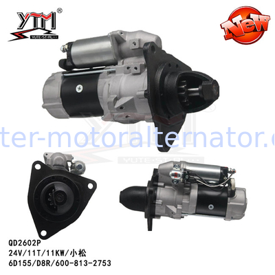 6D155/D8R Diesel Engine Parts 24V Starter Motor For Genuine Parts 600-813-2753
