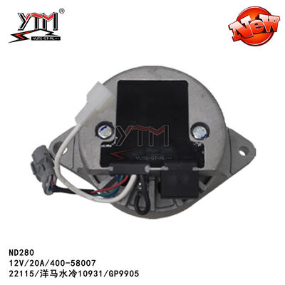 ND280 ALTERNADOR 22115 10931/GP9905/12V/20A/400-58007 para refrigeración por agua de Yanmar