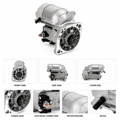 QDJ1201W 12V 1.4KW 9T Motor de arranque STN4121 para Denso Doosan DH35 Reemplazo del motor de excavadora, OEM Motor de arranque con OE 8941702050 8941702051