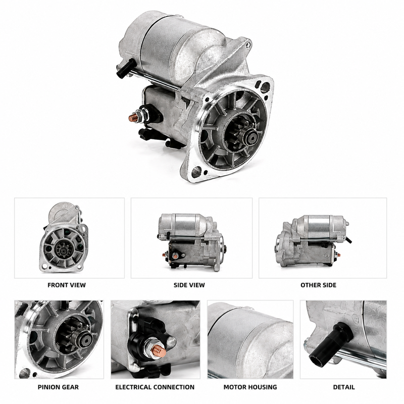 QDJ1201W 12V 1.4KW 9T Motor de arranque STN4121 para Denso Doosan DH35 Reemplazo del motor de excavadora, OEM Motor de arranque con OE 8941702050 8941702051